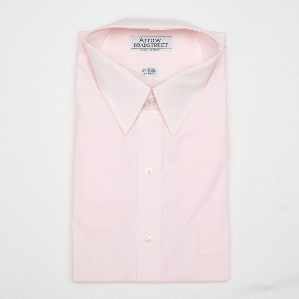 Vintage 1970's 1980's Arrow Broadstreet Shirt Mens 16 34/35 Pink Long Sleeve NOS